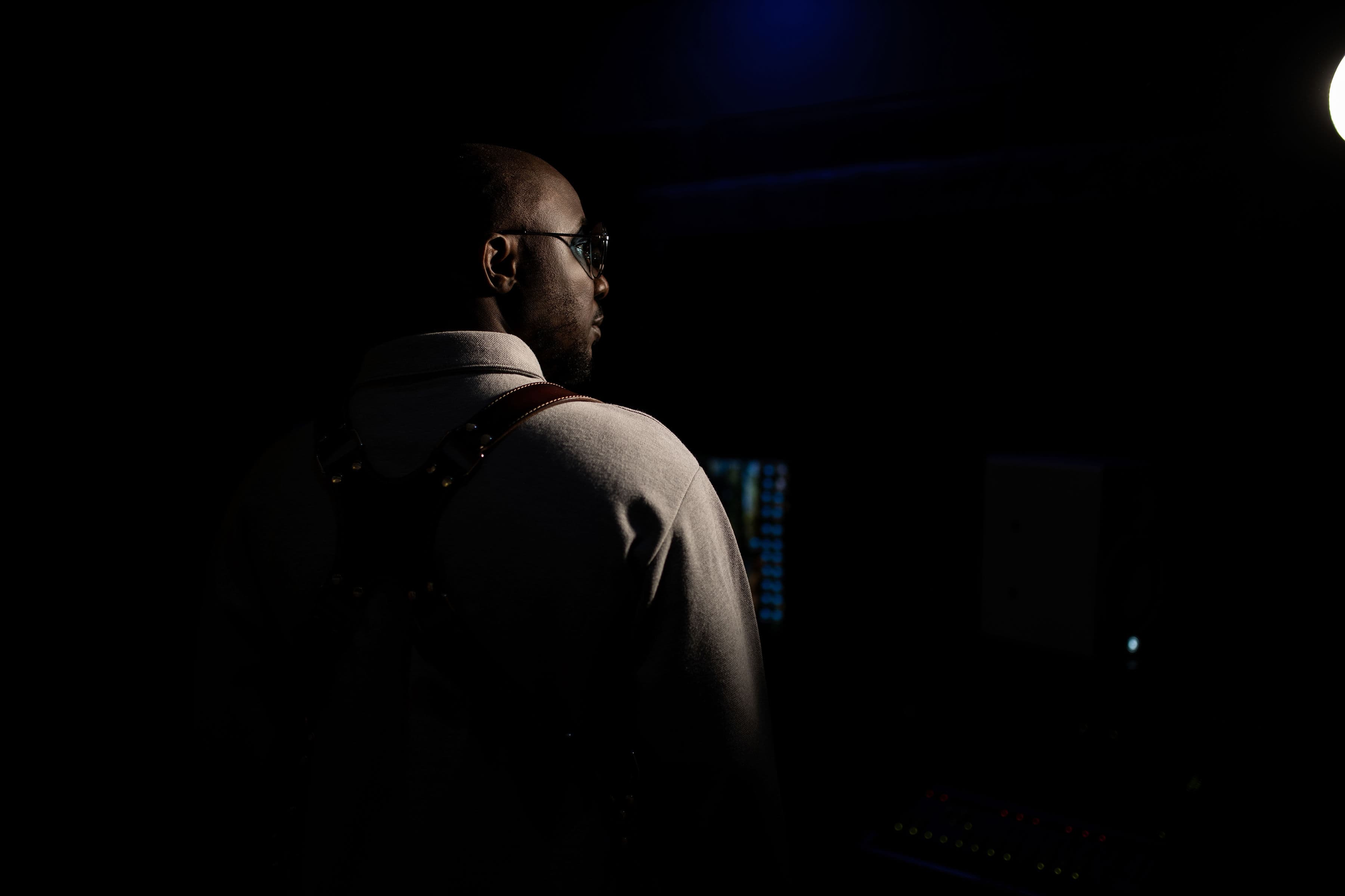 Saddih in the studio